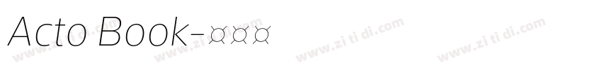Acto Book字体转换
